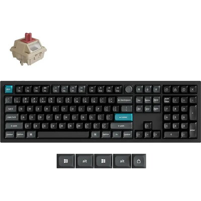 Безжична механичка клавиатура Keychron Q6 Ultra 8K Black - Silk POM Switch Red