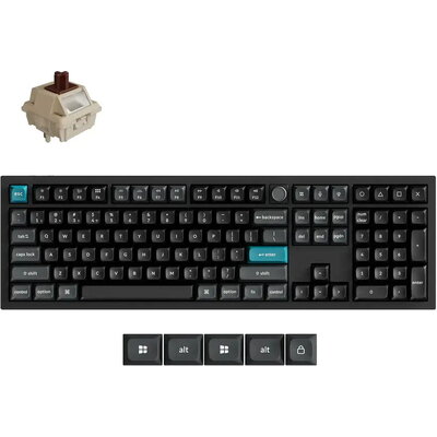Безжична механичка клавиатура Keychron Q6 Ultra 8K Black - Silk POM Switch Brown
