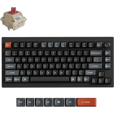 Безжична механичка клавиатура Keychron V1 Ultra 8K - Silk POM Switch Red