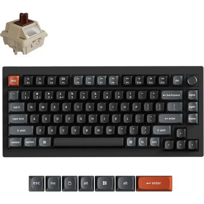 Безжична механичка клавиатура Keychron V1 Ultra 8K - Silk POM Switch Brown