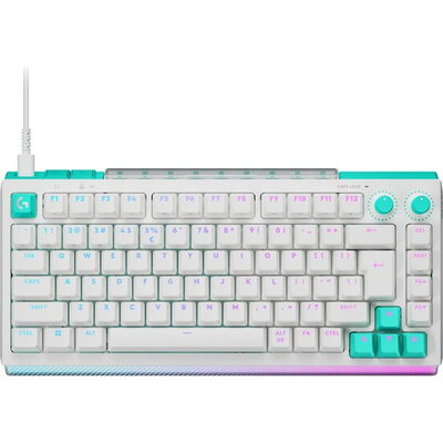 Геймърска механична клавиатура Logitech G512 X 75 - Dual Swap Analog/Mechanical Switch - White
