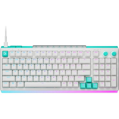 Геймърска механична клавиатура Logitech G512 X 98 - Dual Swap Analog/Mechanical Switch - White
