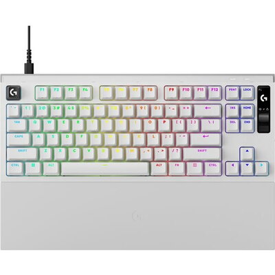 Геймърска механична клавиатура Logitech G Pro X2 RAPID TKL, Magnetic Analog Linear Switch - Бял