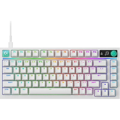 Геймърска механична клавиатура Logitech G316 X 75 - Hot-Swappable Tactile Switch - Бял