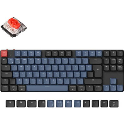 Механична клавиатура Keychron K1 Pro QMK/VIA TKL Gateron Low Profile Red Switch, RGB Backlight, ABS