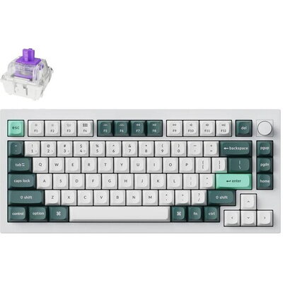 Механична клавиатура Keychron Q1 HE QMK 75% Shell White - Gateron Double-Rail Magnetic Nebula Switch