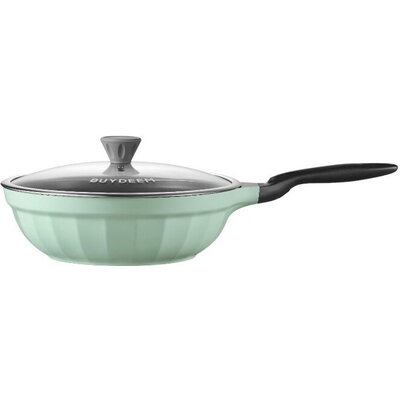 BUYDEEM Cast Aluminum Nonstick Frying Pan, model CP102, color Cozy Greenish