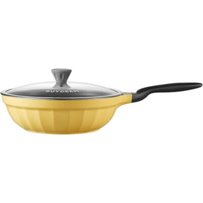 BUYDEEM Cast Aluminum Nonstick Frying Pan 30 cm, model CP102, color Mellow Yellow