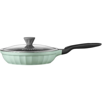 BUYDEEM CP151 Cast Aluminum Nonstick Frying Pan 25 cm, Cozy Greenish