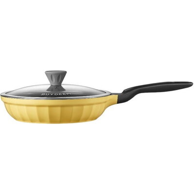 BUYDEEM CP151 Cast Aluminum Nonstick Frying Pan 25 cm, Mellow Yellow