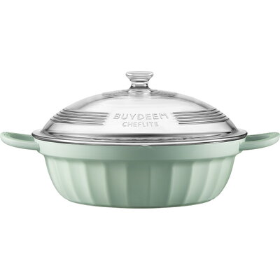 BUYDEEM Cast Aluminum Nonstick Multi function pot, model SP181, color Cozy Greenish BUYDEEM Cast Aluminum Nonstick Multi function pot, model SP181, color Cozy Greenish