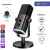 Настолен микрофон FIFINE AM8 Dynamic RGB XLR/USB- Black