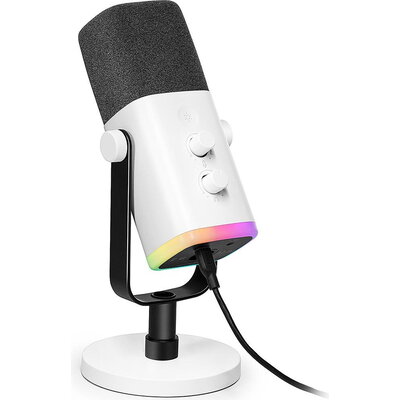 Настолен микрофон FIFINE AM8 Dynamic RGB XLR/USB - White