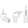 Микрофон DeLock 65893, За смартфон/таблет, 3.5 mm 4 Pin Stereo Jack 90°, Сребрист