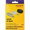 Микрофон DeLock 65893, За смартфон/таблет, 3.5 mm 4 Pin Stereo Jack 90°, Сребрист