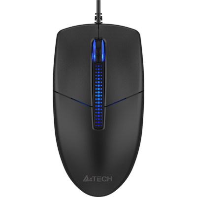 A4tech Illuminate N530S Жична безшумна мишкa черна, 1200 dpi