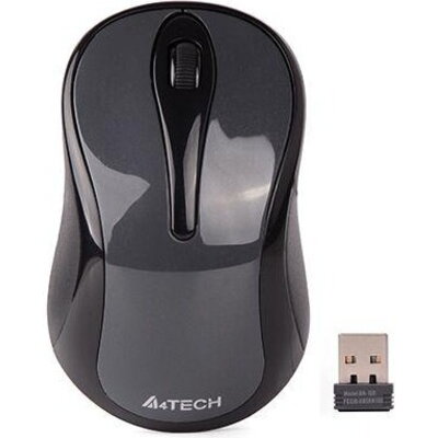 Безжична мишка A4Tech G3-280NS, 2.4G Hz, USB, Безшумна, Сив