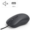Оптична мишка HAMA CM-200, 4 бутонна, безшумна, с кабел, черна