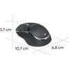 HAMA Безжична мишка "WM-800", ергономична, 2.4 GHz / Bluetooth, литиево-йонна батерия, черна