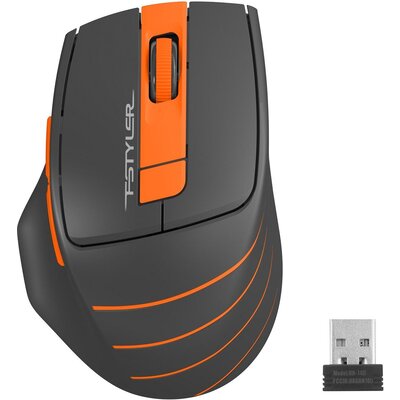 Оптична мишка A4tech FG30 Fstyler, безжична безшумна, Оранжев