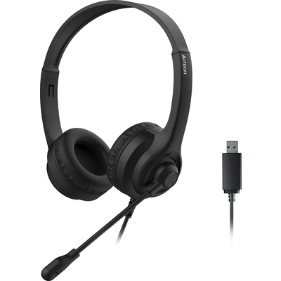 А4tech HU-8 Слушалки с микрофон, USB, въртящ се микрофон
