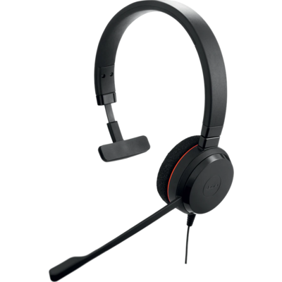 Слушалки Jabra Evolve 20 UC, Моно, Микрофон, Черни Слушалки Jabra Evolve 20 UC, Моно, Микрофон, Черни