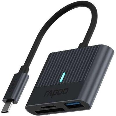 Четец на смарт карти Rapoo UCR-3001, USB-C, Черен