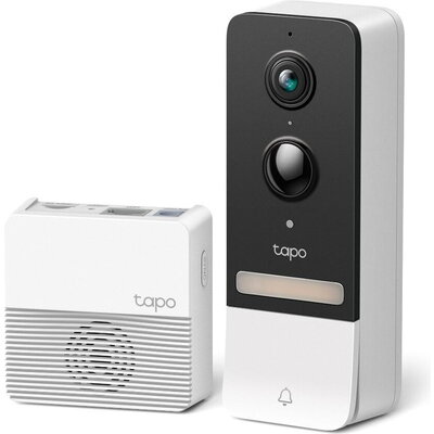 Видео звънец за врата Tapo D230S1, 2.4Ghz, 2K 5MP, Color Night Vision, акум.батерии, microSD
