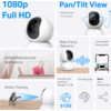 Домашна охранителна WiFi камера TP-Link Tapo C200P2, Pan/Tilt - 2 Броя