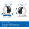 Домашна охранителна WiFi камера TP-Link Tapo C232, 3K 5Mp  с AI, Pan/Tilt, LAN, WiFi,SDmicro, нощно виждане
