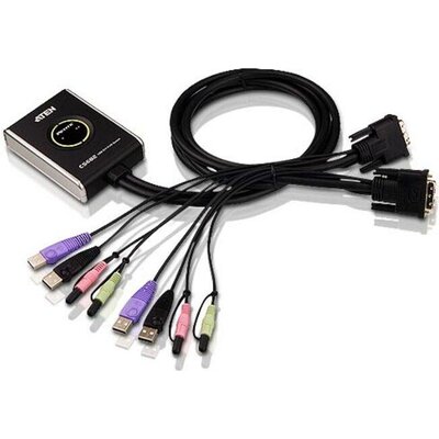 KVM суич ATEN CS682 - 4x USB A, 2x DVI, 4x 3.5mm jack