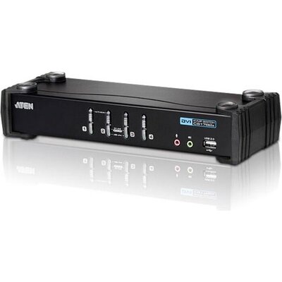 KVMP превключвател, ATEN CS1764A-AT, 4-портов, USB, DVI, Audio