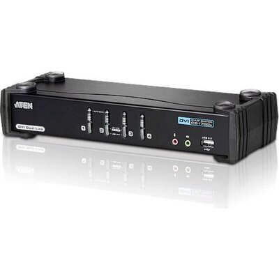 KVMP превключвател ATEN CS1784A, 4-портов, USB, DVI Dual Link, Audio