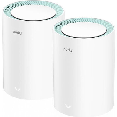 Безжичен рутер Cudy M1300, 2-pack, AC1200 Dual Band, 2.4/5 GHz, 300 -  867 Mbps