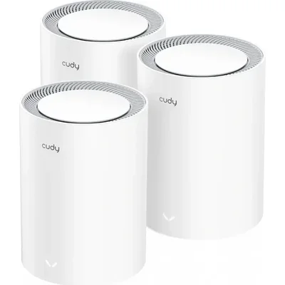 Безжична MESH система Cudy M3000, 3 броя, AX3000 Dual Band, 2.4/5 GHz, 574 -  2402 Mbps