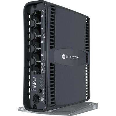 Рутер MikroTik hAP ax2 C52iG-5HaxD2HaxD-TC, 2.4/5GHz, Eternet LAN, Черен