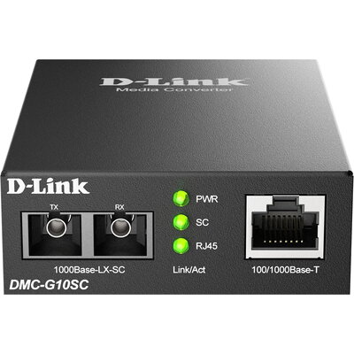 Медиа конвертор D-link DMC-G10SC/E, 100/1000Base-T to 1000Base-LX SC Single-Mode (10 km)