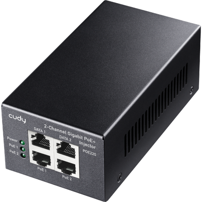 PoE инжектор Cudy POE220, Gigabit PoE+/PoE, 2 x 30W