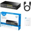 Суич Cudy FS1010P, 8 портов, 10/100, PoE+ Switch 150W, 2 x Uplink порта