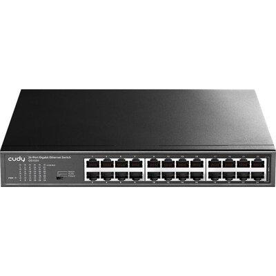 Суич Cudy GS1024, 24 портов, 10/100/100, Auto-MDI/MDIX, за 19" rack