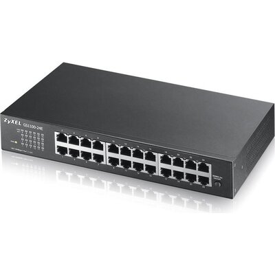 Суич ZYXEL GS1100-24E, 24 портов, Gigabit, за монтаж в шкаф