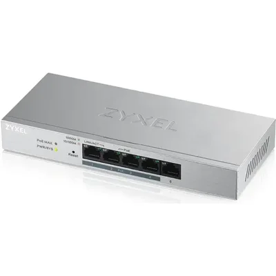 Суич ZyXEL GS-1200-5HPV3, 5-портов, Gigabit, PoE, Web Managed