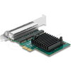 Delock Мрежова карта 4-порта 10/100/1000 Mb, PCI Ex x1, Realtek RTL8111F, Low profile bracket