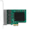 Delock Мрежова карта 4-порта 10/100/1000 Mb, PCI Ex x1, Realtek RTL8111F, Low profile bracket