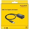 Адаптер DeLock 62121, USB 3.0  към Gigabit LAN 10/100/1000 Mbps