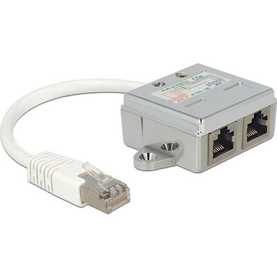 Адаптер DeLock Port Doubler, 1 x RJ45 plug - 2 x RJ45 jack (2 x Ethernet)