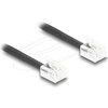 Delock Телефонен кабел спирален кабел RJ11 plug -RJ11 plug , черен 1 м