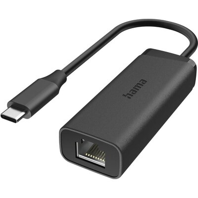 HAMA Мрежов адаптер, USB-C, 2.5 Gigabit Ethernet, Черен