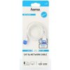 Мрежов кабел HAMA Flexi-Slim, U/UTP CAT 6a, 10 Gbit/s, RJ-45 - RJ45, 0.75 m, Бял