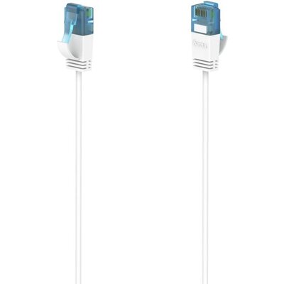 Мрежов кабел HAMA Flexi-Slim, U/UTP CAT 6a, 10 Gbit/s, RJ-45 - RJ45, 3.0 m, Бял